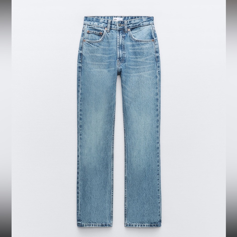 Zara TRF straight leg jeans with high waist